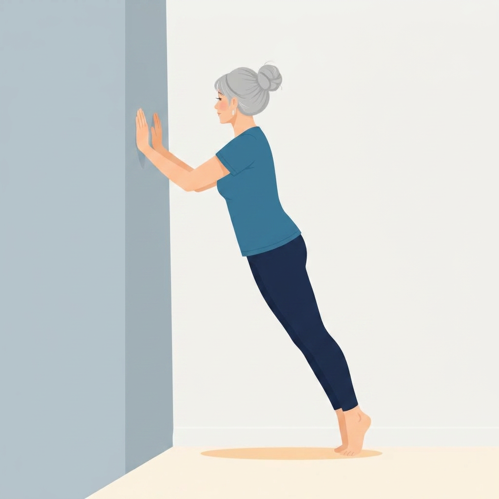 Illustration av övningen Väggarmhävning